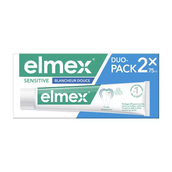 Pasta de dientes Sensitive dents sensibles Blanqueadora 2x75ml - imagen 1