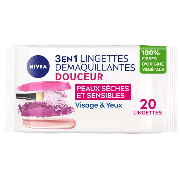 Toallita húmeda Desmaquillantee Visage & Yeux X20 - Nivea - imagen 1
